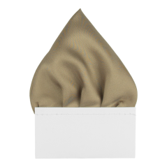 Světle hnědý pánský kapesníček do saka matný