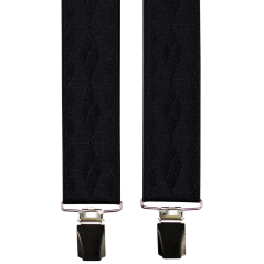 Černé pánské široké kšandy s elegantním vzorem