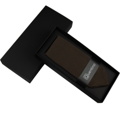 Hnědá pletená pánská kravata