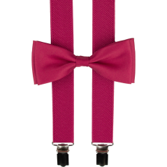 Malinové pánské kšandy s motýlkem