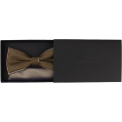 Hnědý pánský motýlek s jemnou strukturou