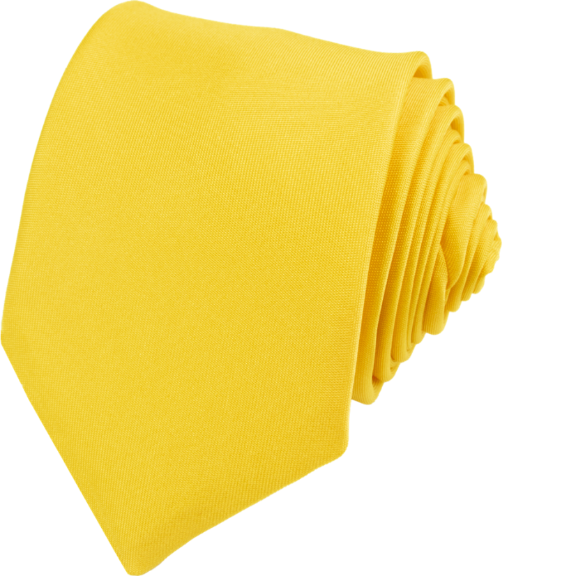 Kanárkově žlutá pánská kravata