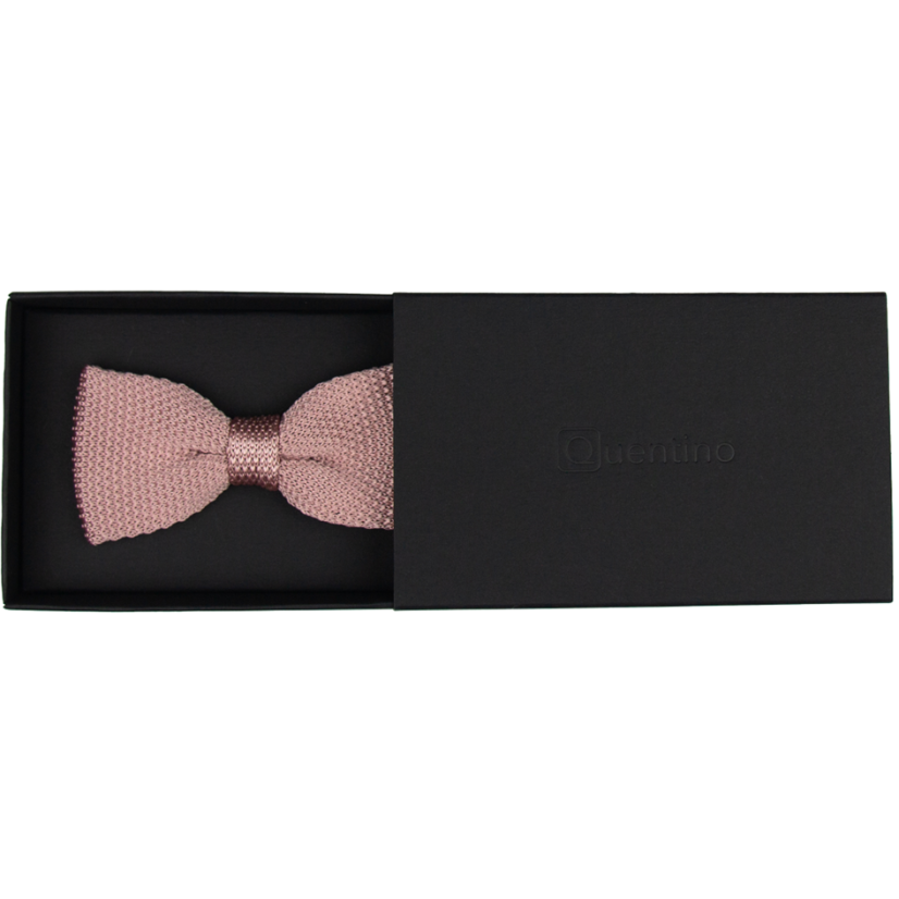 Starorůžový dětský pletený motýlek