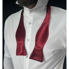 Vínově červený vázací pánský motýlek lesklý