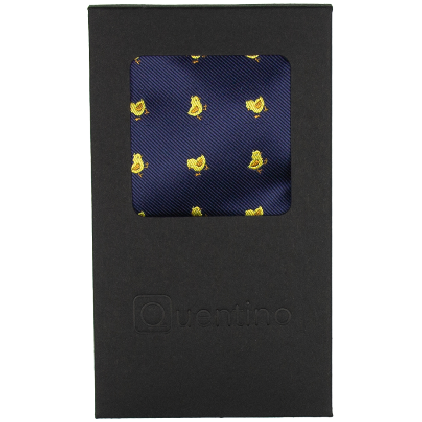 Dark Navy Men's Pocket Square CHICKEN