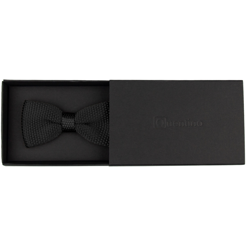 Černý dětský pletený motýlek