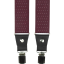 Bordeaux Men's Wide Suspenders with Polka Dots and Genuine Black Leather