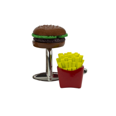 Manžetové knoflíčky hamburger a hranolky