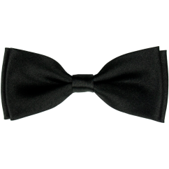 Black Men's Glossy Bow Tie