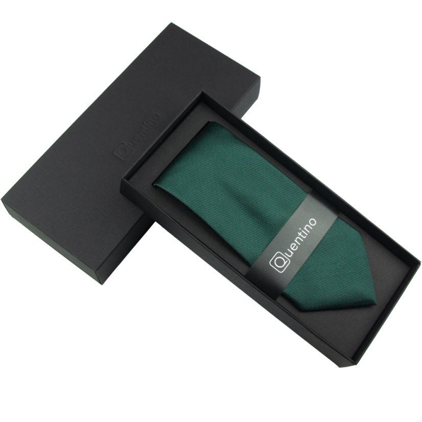 Emerald Green Men's Necktie with Subtle Pattern
