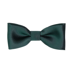 Emerald Green Children's Bow Tie with Embroidered Stripes