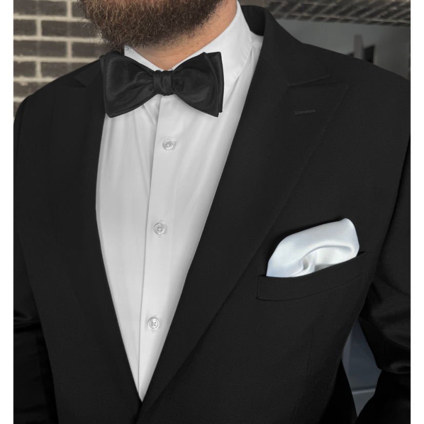 Black Men's Bow Tie Matte