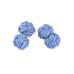 Světle modré manžetové uzlíky
