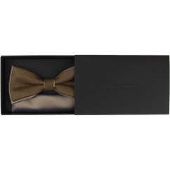 Hnědý pánský motýlek s jemnou strukturou