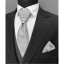 Light Grey Elegant Necktie with a Subtle Pattern