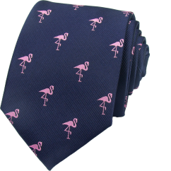 Dark Navy Men's Necktie FLAMINGO