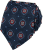 Tmavě modrá pánská hedvábná kravata s aplikacemi
