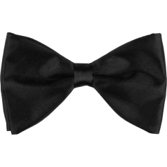 Black Men's Shiny Bow Tie – Elegant Butterfly