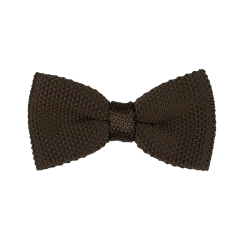 Hnědý dětský pletený motýlek