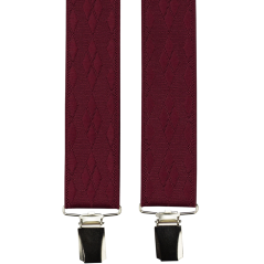 Vínově červené pánské široké kšandy s elegantním vzorem