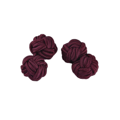Burgundy Knot Cufflinks