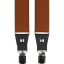 Brick Red Men's Wide Suspenders with Black Genuine Leather
