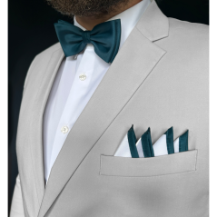 Tmavě petrolejový pánský motýlek matný