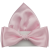 Light Pink Men's Glossy Bow Tie with Pocket Square
