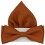 Brick Red Men's Bow Tie Matte with Pocket Square