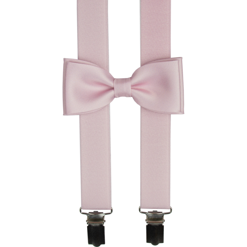 Starorůžové dětské kšandy s motýlkem Starorůžové dětské kšandy s motýlkem