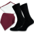 Burgundy Men's Accessory Set with Polka Dot Necktie – Necktie, Pocket Square and Socks