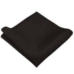 Dark Brown Men's Pocket Square Mat/Gloss