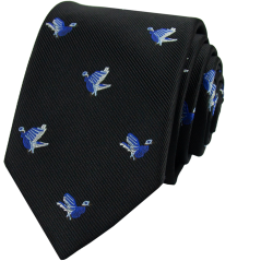 Black Men's Necktie PARTRIDGE