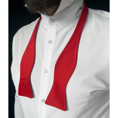 Červený vázací pánský motýlek matný