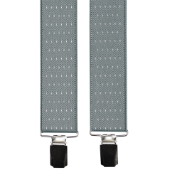 Šedé pánské široké kšandy s puntíky