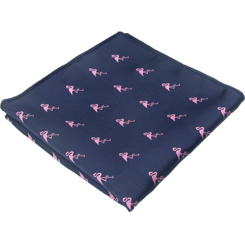 Dark Navy Men's Pocket Square FLAMINGO