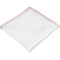 Bílý pánský kapesníček se starorůžovým lemem