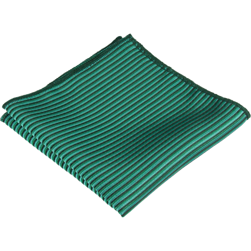 Zelený pánský kapesníček s proužky