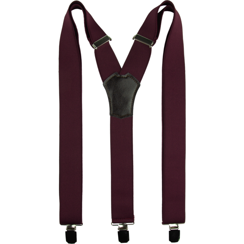 Bordeaux Men's Wide Suspenders