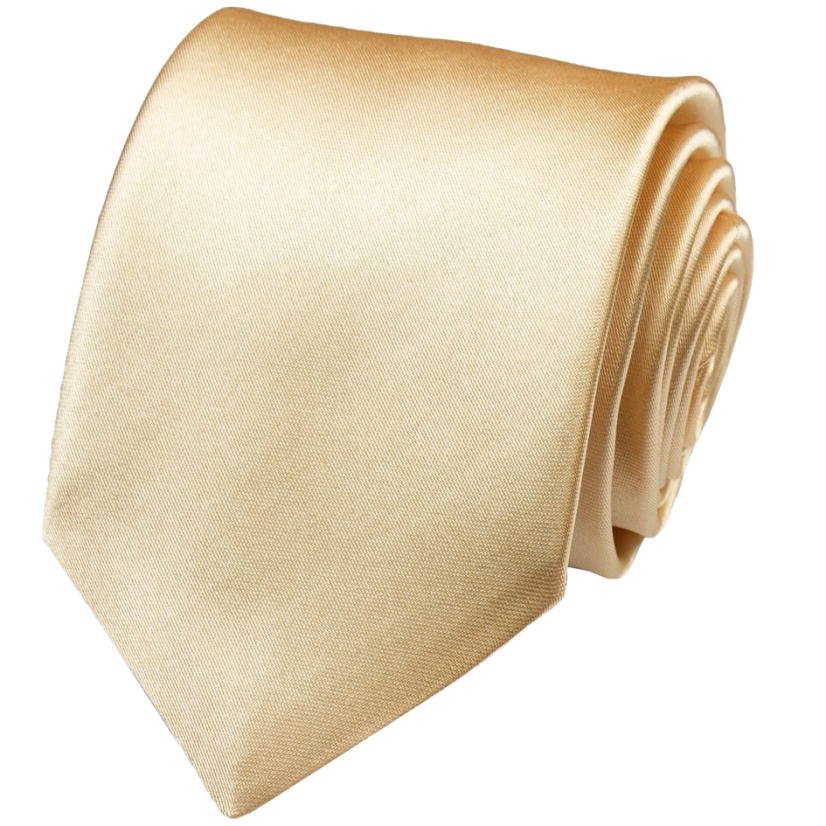 Béžovo zlatá pánská kravata