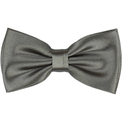 Graphite Grey Men's Bow Tie Shiny