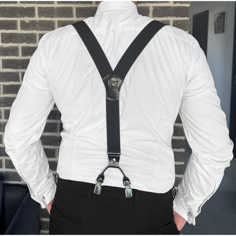 Black Men's Set with Polka Dots