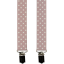 Dusty Pink Men's Suspenders with White Polka Dots - Length: 120cm