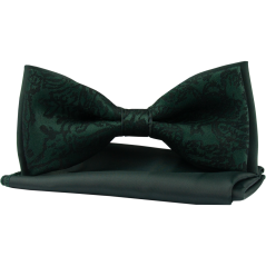 Smaragdově zelený pánský motýlek s jemným vzorem