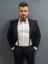 Brick Red Men's Suspenders with Bow Tie