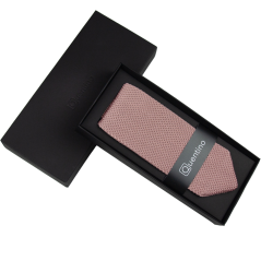 Starorůžová pletená pánská kravata