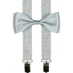 Stříbrné pánské kšandy s motýlkem