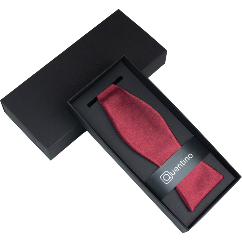 Vínově červený vázací pánský motýlek lesklý