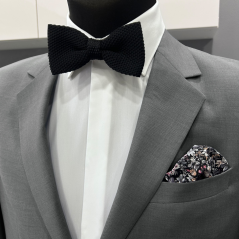 Černý pánský pletený motýlek