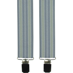 Šedé pánské široké kšandy s pruhy